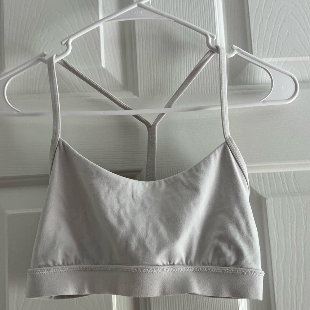 Lululemon Athletica White Sports Bra Scoop Neck